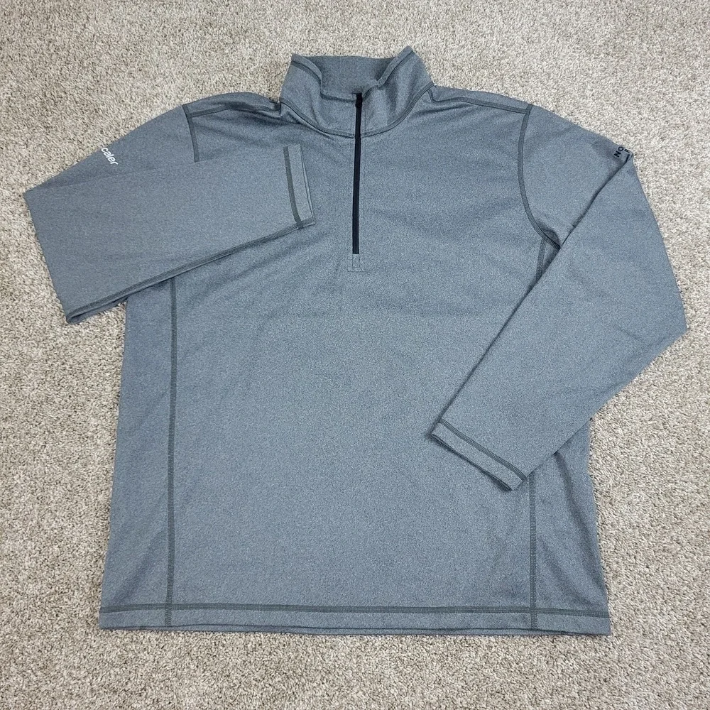 The North Face Mens XL Solid Gray Performance Stretch Quarter Zip